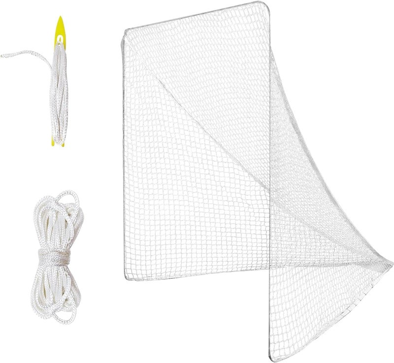 Wiseek 1/2Pcs 4/5/6mm 6’X6’X7’ Heavy Duty Lacrosse Goal Net with 1/2XRandom Color Installation Tool and 2/4X49ft Lacrosse Net Lacing Rope Lacrosse Replacement Net for Lacrosse Practice，Competition - Image 1